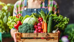 photorealistic-view-woman-harvesting-organic-sustainable-garden_23-2151462910